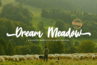 Dream Meadow: A Modern Script Typeface for Editorial Design