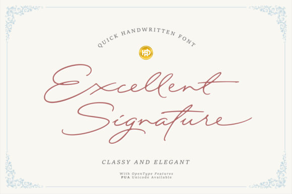 Excellent Signature: A Bold Script Font for Branding