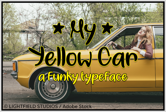 My Yellow Car: A Whimsical Handlettering Font for Crafters