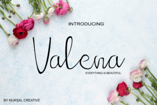 Valena Font: A Romantic Script for Crafters
